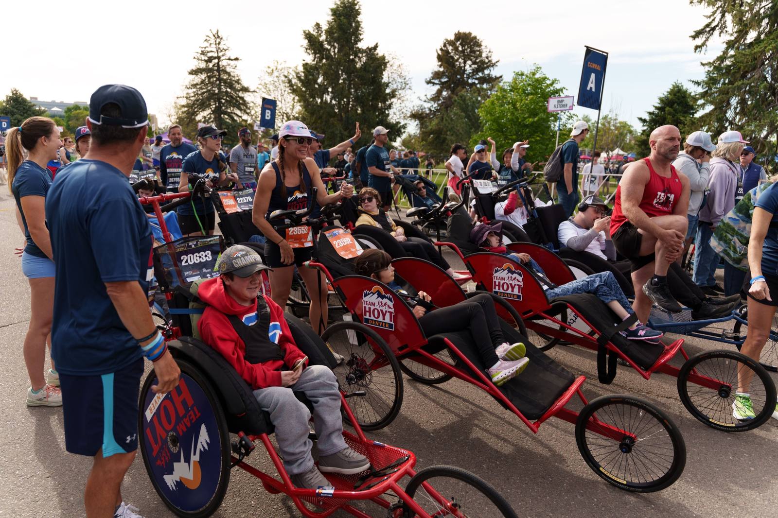 Team Hoyt Denver rider athlete on a race course