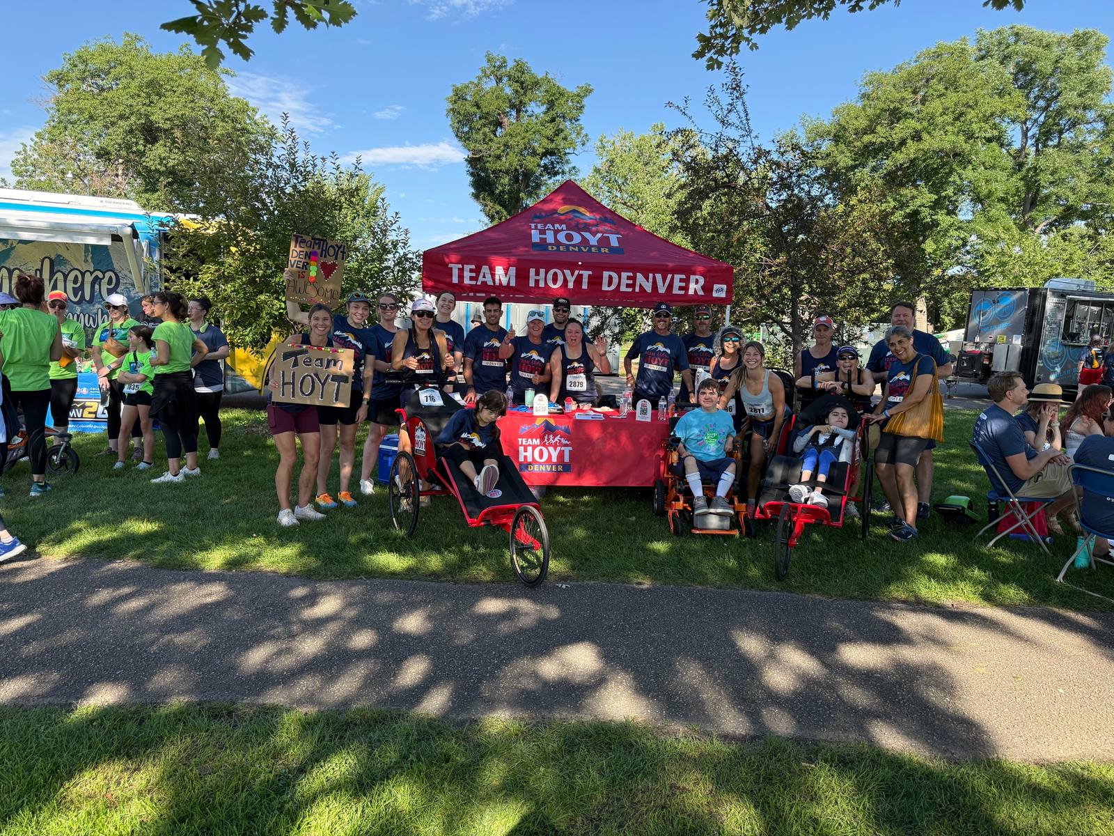 Team Hoyt Denver on a race course