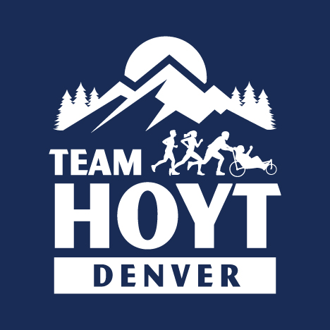 Team Hoyt Denver logo rendered entirely in white on a navy background