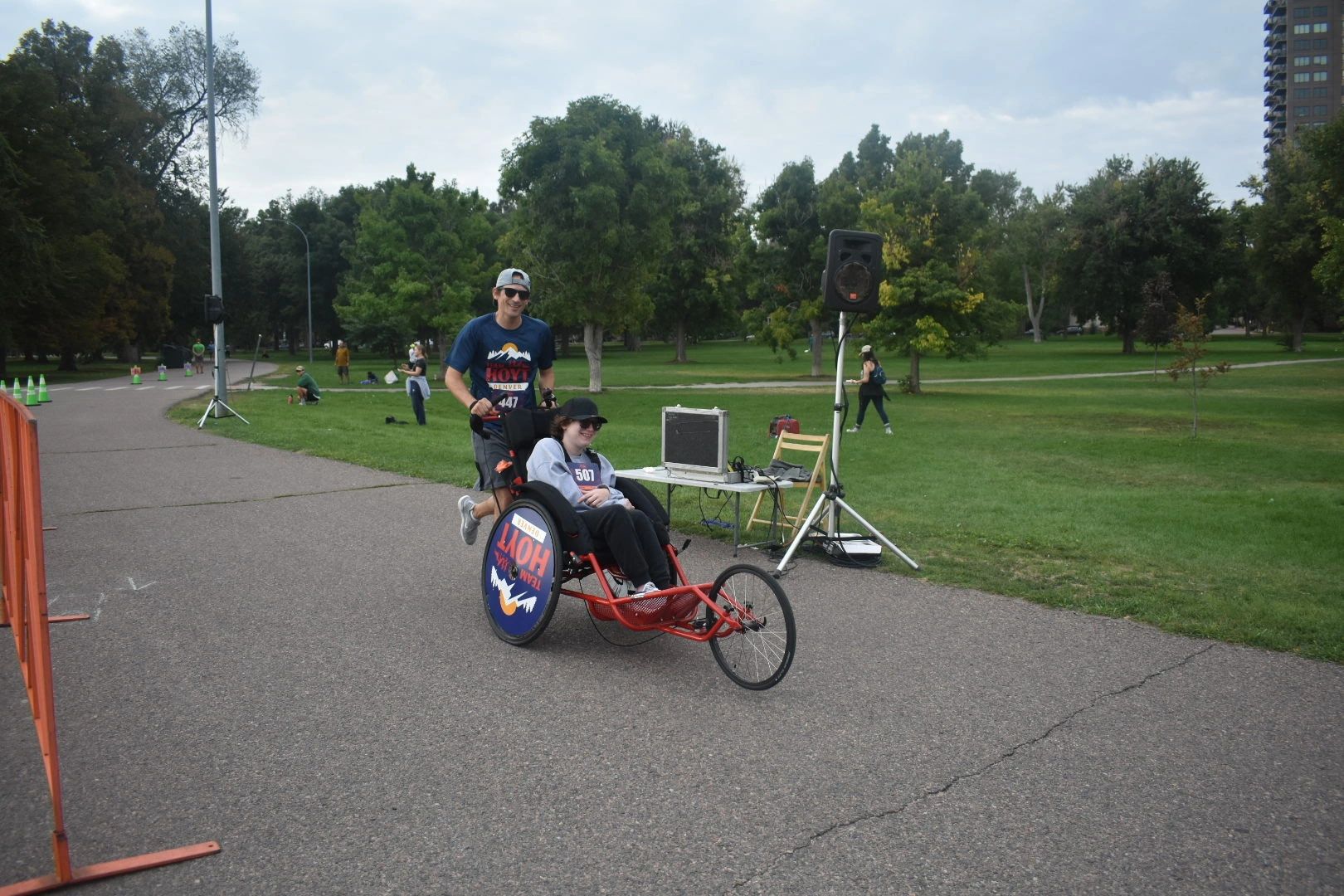 Team Hoyt Denver moment from a recent race
